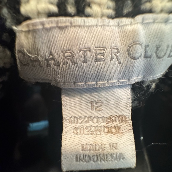 ‼️LADIES DEAL OF THE DAY‼️Charter Club Black and White Peacoat - Picture 7 of 8